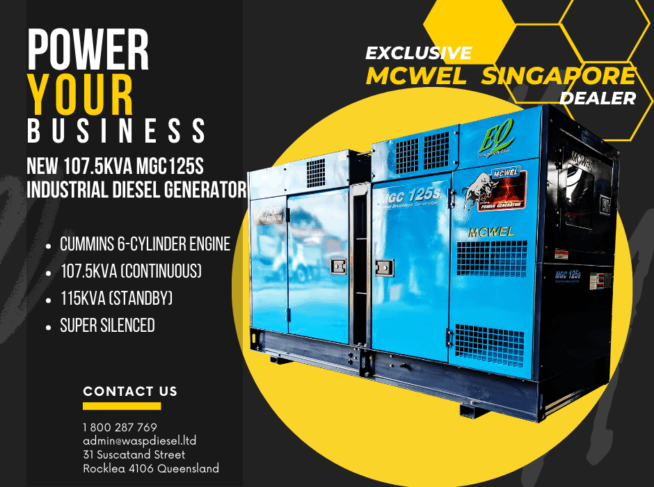 MCWel 107.5 KVA Silenced Diesel Generator